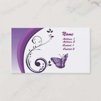 Carte de visite pourpre de papillon