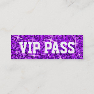 Carte de visite pourpre de "PASSAGE de VIP" de