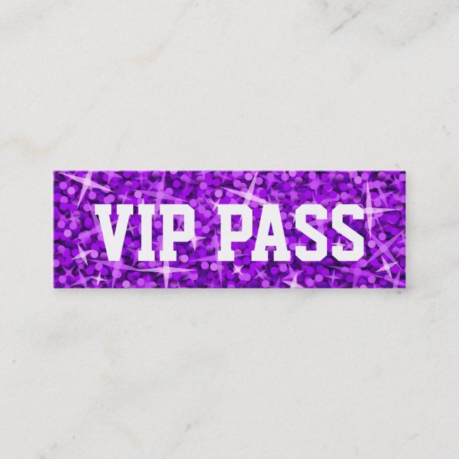 Carte de visite pourpre de "PASSAGE de VIP" de (Devant)