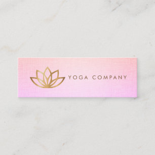 Carte de visite pourpre de rose de yoga de Lotus
