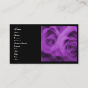 Carte de visite pourpre de roses
