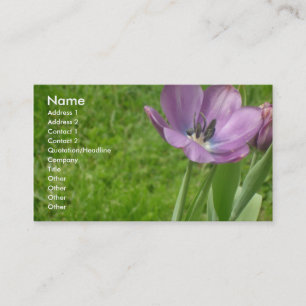 Carte de visite pourpre de tulipe