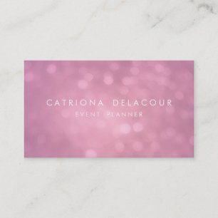 Carte de visite pourpre d'organisateur de Bokeh de