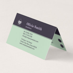 Carte de visite pourpre professionnel des soins au