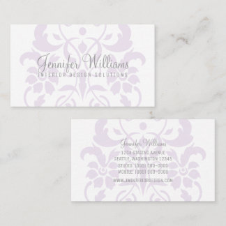 Carte de visite pourpre subtil Damask
