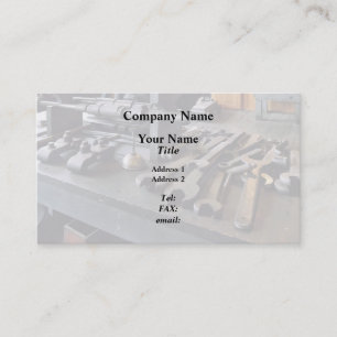 Carte De Visite Poussettes et huile dans la machine Shop