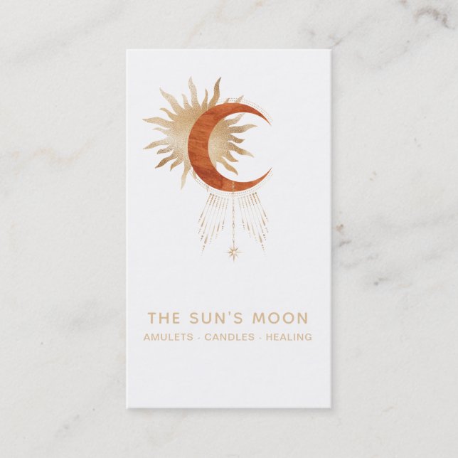 Carte De Visite *~* Poutres de lune Universe Sun Rays Stars Cosmiq (Devant)