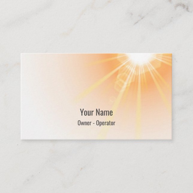 Carte De Visite Poutres solaires personnalisables (Devant)