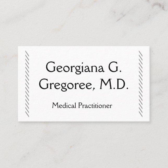Carte de visite Praticien Médicale moderne et simp (Devant)