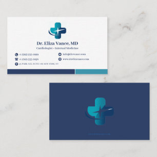 Carte De Visite Pratique Médicale Minimaliste Moderne Logo Perso