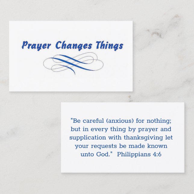 Carte De Visite PRAYER change les choses (Devant / Derrière)