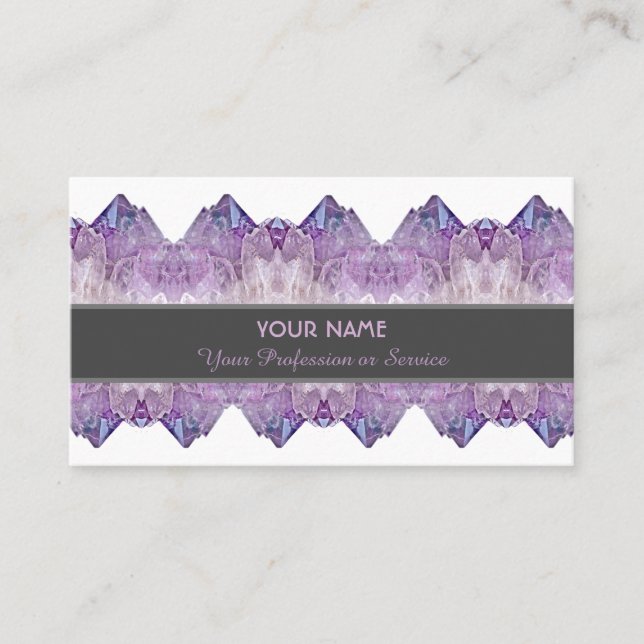 Carte De Visite Precious amethyst gem business card (Devant)