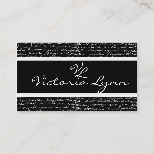 Carte De Visite préétabli (Devant)