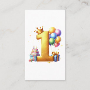 Carte De Visite Premier anniversaire doré