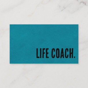 Carte De Visite Premier Blue Faux Cuir Life Coach