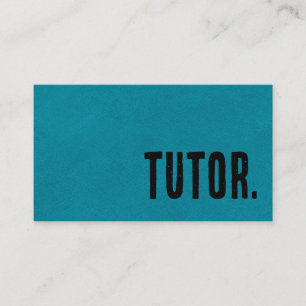 Carte De Visite Premier Blue Faux Leather Tutor