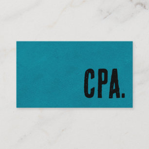 Carte De Visite Premier comptable en cuir faux bleu