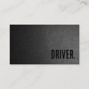 Carte De Visite Premier conducteur en faux cuir noir