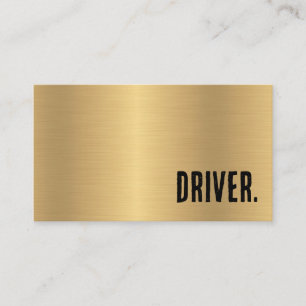 Carte De Visite Premier Conducteur Métallic Or Faux