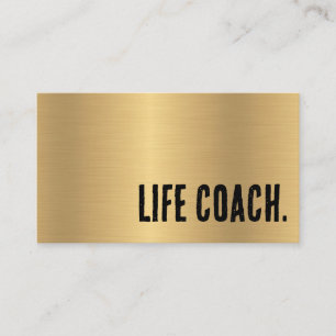 Carte De Visite Premier faux coach de vie en or
