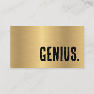 Carte De Visite Premier Faux Gold Genius