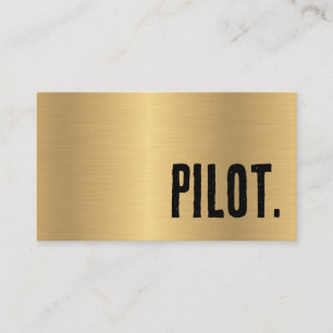 Carte De Visite Premier pilote Faux Gold