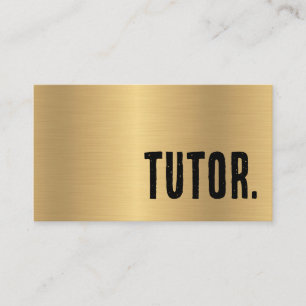 Carte De Visite Premier Tuteur Faux Or