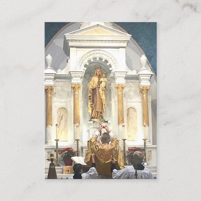Carte De Visite Première Sainte Communion Mont Carmel Religieux Sa (Devant)