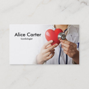 Carte De Visite Premiers secours de docteur Clinic de coeur de