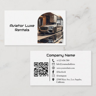 Carte De Visite Premium Arch Car Rental & Sales QR Code Photo