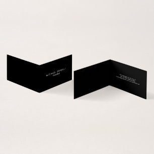 Carte De Visite Premium L, nen noir blanc minimaliste plié