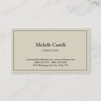 Carte De Visite Premium Linen Professionnel Unique Classique Simpl