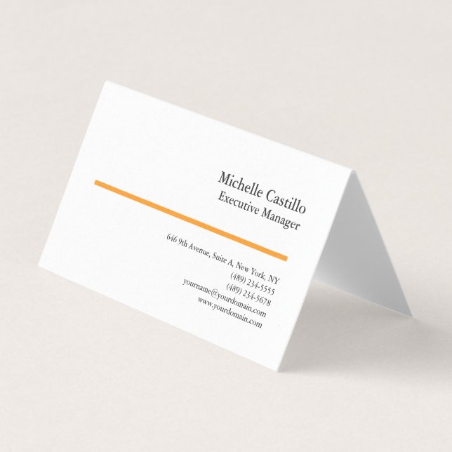 Carte De Visite Premium Pearl Professional Minimalist Modern Plain (Devant)