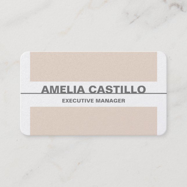 Carte De Visite Premium Pearl tendance moderne élégant (Devant)