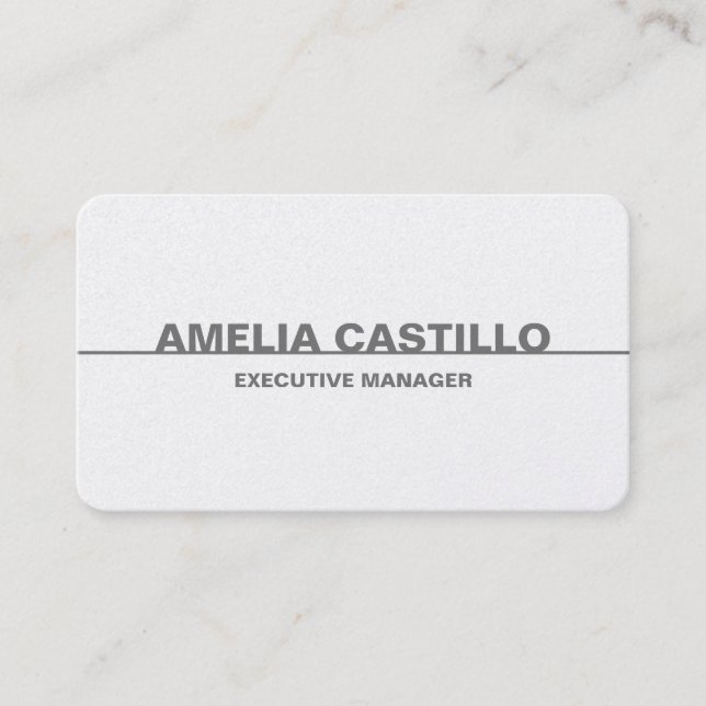 Carte De Visite Premium Pearl tendance Moderne Élégant Simple Bold (Devant)