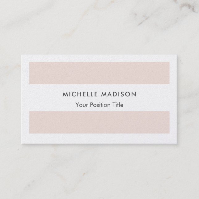 Carte De Visite Premium Pearl Trendy Minimalist Professional Plain (Devant)