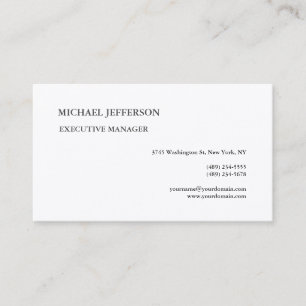 Carte De Visite Premium Silk Moderne Élégant Simple Noir Blanc