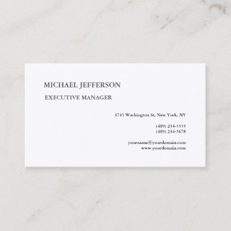 Carte De Visite Premium Silk Moderne Élégant Simple Noir Blanc