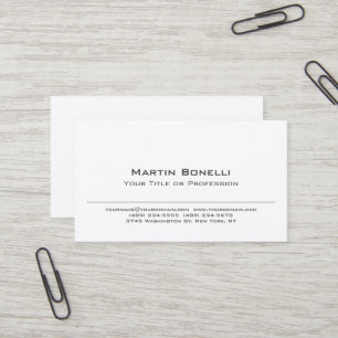 Carte De Visite Premium Silk Noir & Blanc Professionnel Moderne