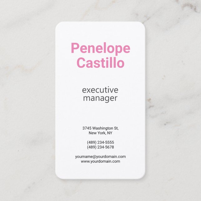 Carte De Visite Premium Silk Professional Moderne Simple (Devant)