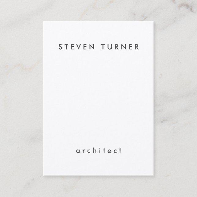 Carte De Visite Premium Silk Trendy Minimalist Professional Plain (Devant)