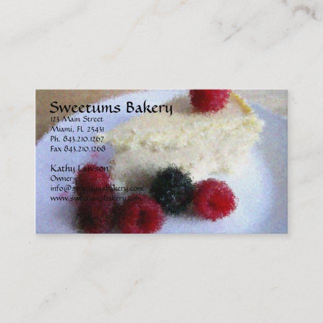 Carte de visite Premium style boulangerie (Devant)