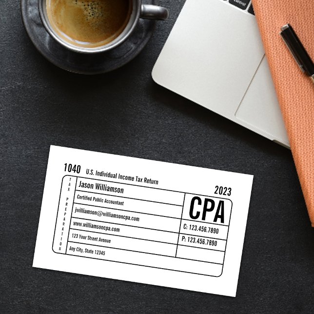 Carte De Visite Préparation fiscale (Créateur téléchargé)