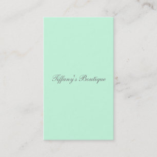 Carte De Visite préppy couleur printemps pastel de mer vert menthe
