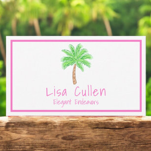 Carte De Visite Preppy Tropical Palm Tree Custom