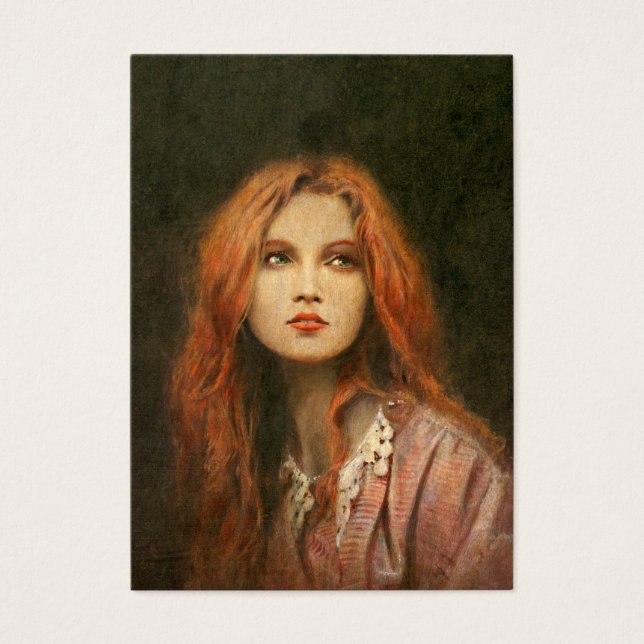 Carte de visite préRaphaelite fille ACEO (Devant)