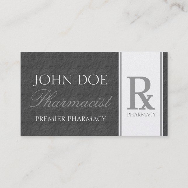 Carte De Visite Prescription de pharmacien composant la pharmacie (Devant)