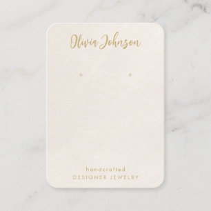 Carte De Visite Présentoir de bijoux en or texturé moderne pour bo