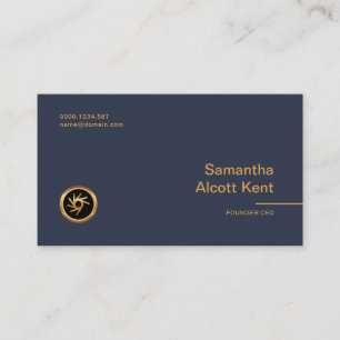 Carte De Visite Président bleu avec du charme simple simple