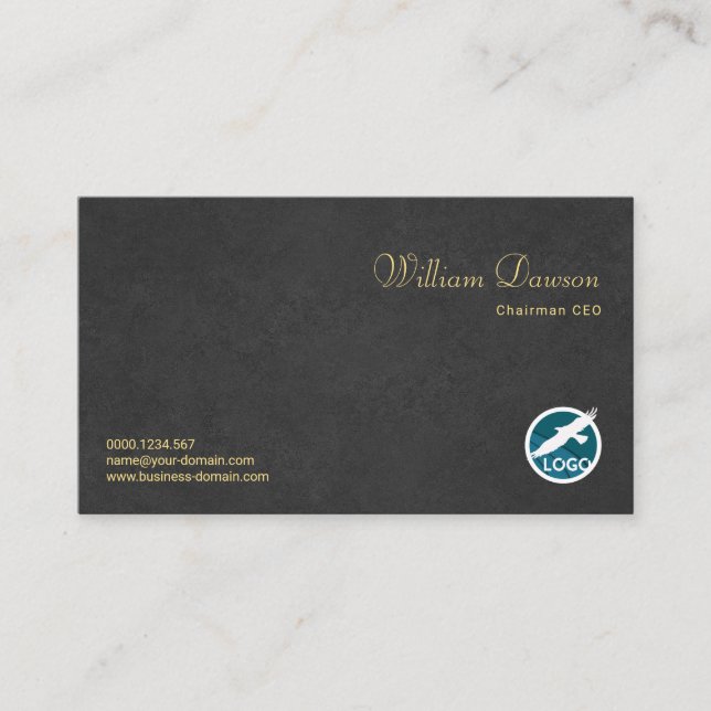 Carte De Visite Président grunge gris d'entreprise professionnel (Devant)